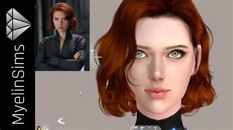 🌸the Sims 4 Create A Sim Scarlett Johansson As Black Widow Youtube