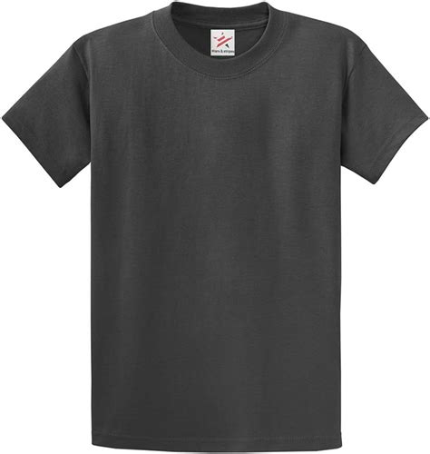 Star And Stripes Plain Dark Grey T Shirt 100 Rich Soft Organic Cotton