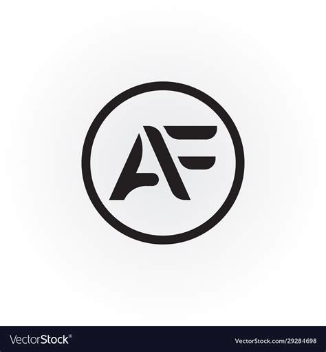 Initial Af Letter Logo With Creative Modern Vector Image