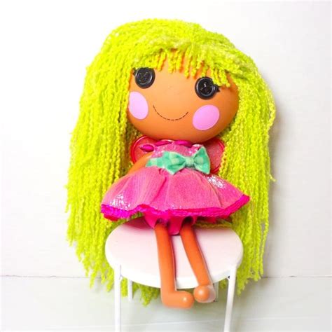 Lalaloopsy Toys 23 Lalaloopsy Doll Pix E Flutters Green Yarn Hair