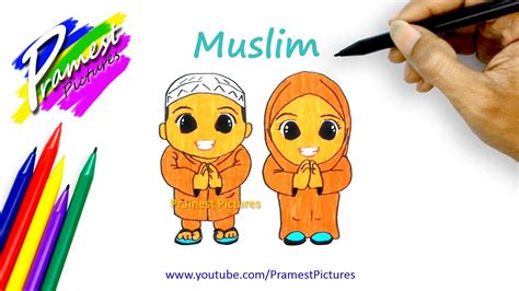 Karikatur Anak Muslim Berdoa