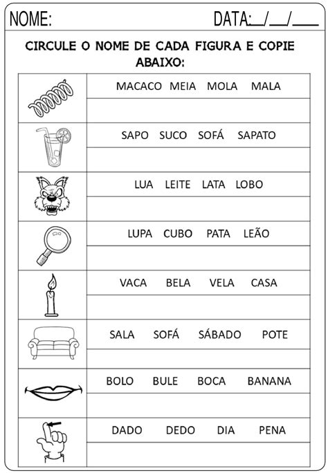 AlfabetizaÇÃo Atividades De LÍngua Portuguesa SÍlabas Simples