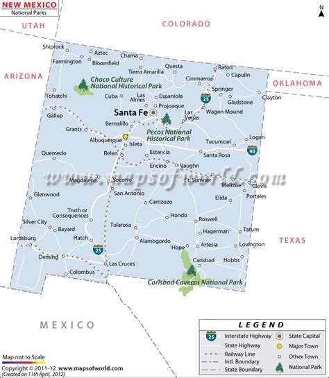 New Mexico National Parks Map Ricca Chloette