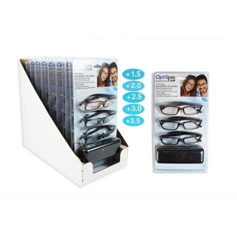 Daily Essentials Reading Glasses With Case 3 Pack