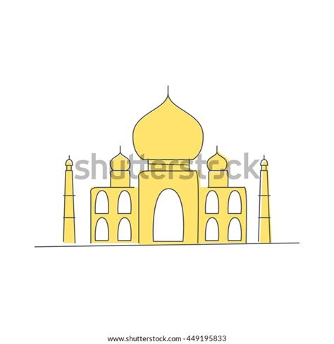 Taj Mahal Building India Stock Vector Royalty Free 449195833