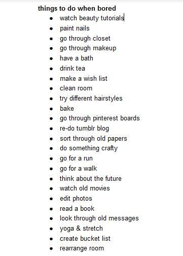 List Of Activities To Do When Your Bored What To Do