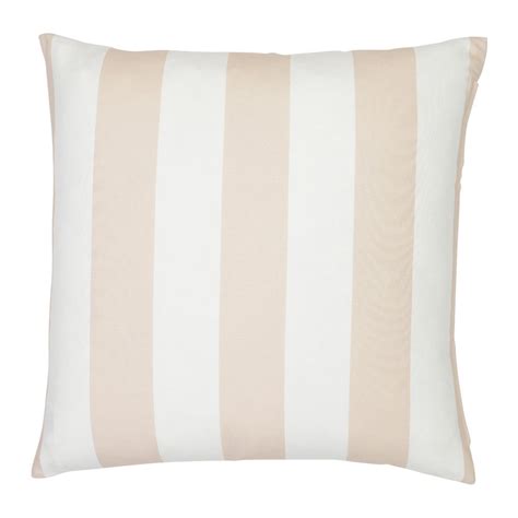 Byron Striped Waterproof Beige Large Outdoor Cushion Cover Large
