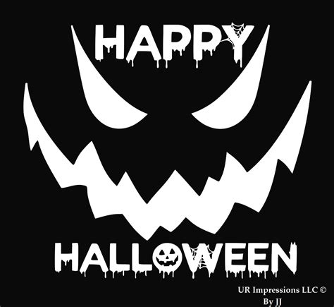 Happy Halloween Spooky Face Decal Vinyl Sticker Graphics Ur
