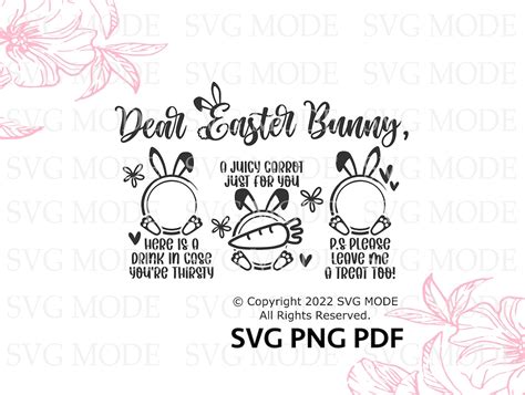 Easter Bunny Tray SVG PNG PDF Easter Svg Dear Easter Cookie - Etsy Israel