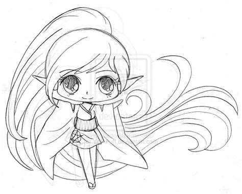Anime Girl Elf Coloring Pages Sketch Coloring Page