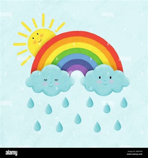 Rainbow Illustration Rain Hi Res Stock Photography And Images Alamy