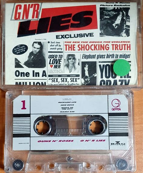 Guns N Roses G N R Lies 1988 Cassette Discogs