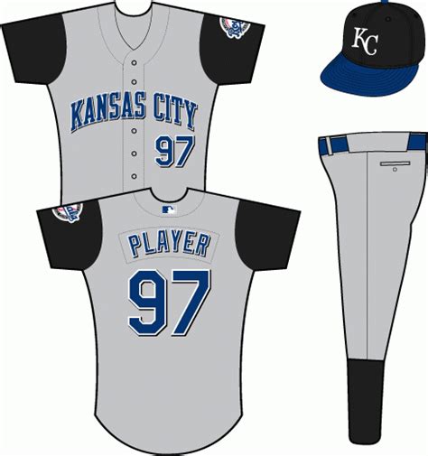 Kansas City Royals Uniform Road Uniform American League Al