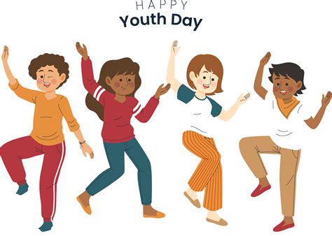 Global Youth Day 2021 Clipart International Happy Youth Day Png 2021