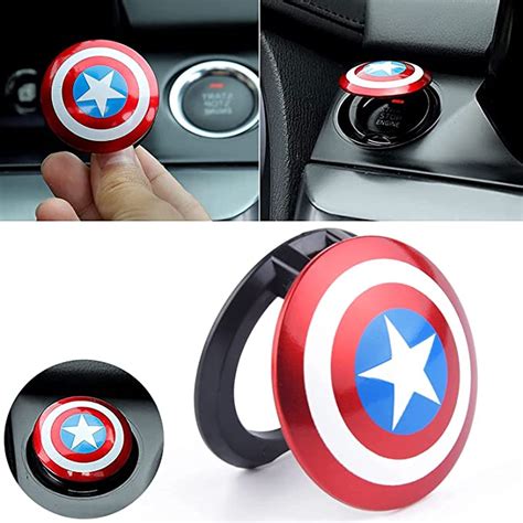 Cloudsale Abs Plastic Captain America Push To Start Button Ignition