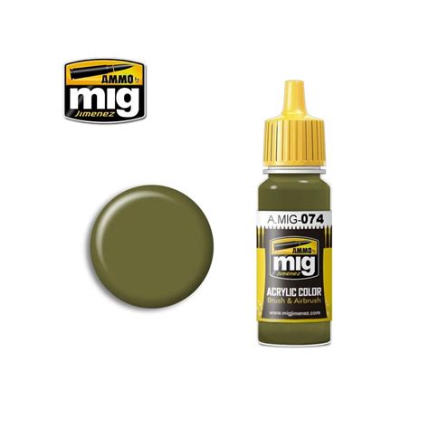 Ammo Mig Aimg0074 17ml 074 Green Moss Acrylic Paint