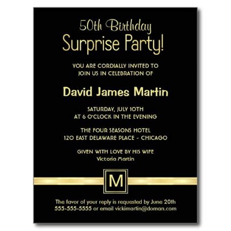 Free Surprise 50th Birthday Party Invitations Templates Download