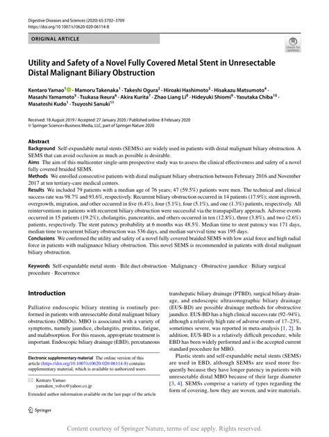 Utility And Safety Of A Novel Fully Covered Metal Stent In Unresectable