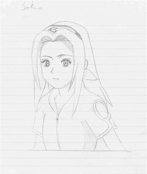 Haruno Sakura Pencil Sketch By Mirbish On Deviantart