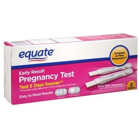 Equate Early Result Pregnancy Test 2 Tests Compare To First