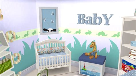 The Sims 4 Quarto Do Bebê Room Build Baby Boy Nursery ~ Reeceblogs