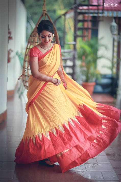 Pretty Indian Girl Kerala Saree Blouse Designs Half Saree Designs