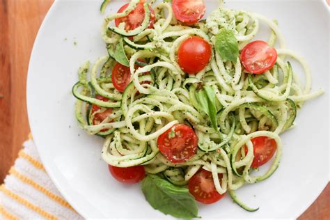 Zucchini Spaghetti With Vegan Pesto Sauce Fit Life With Fran