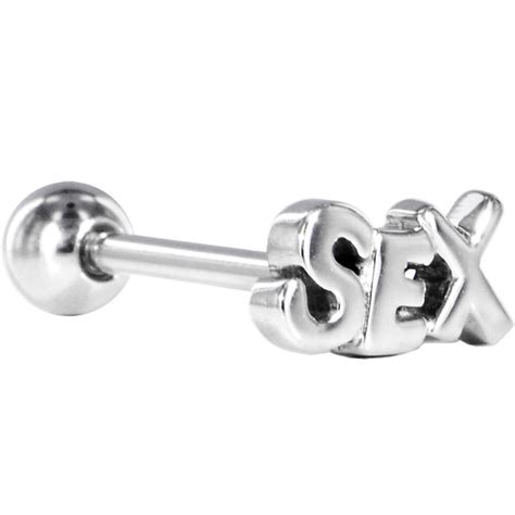 stainless steel sex barbell tongue ring bodycandy