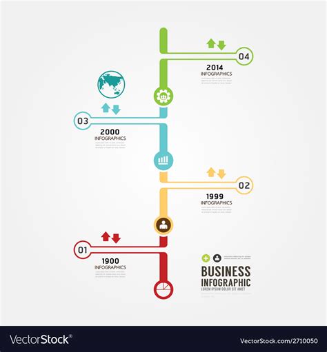 Timeline Infographic Design Template Royalty Free Vector
