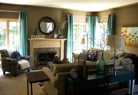 Teal And Brown Living Room Design Living Room Home Decorating Ideas