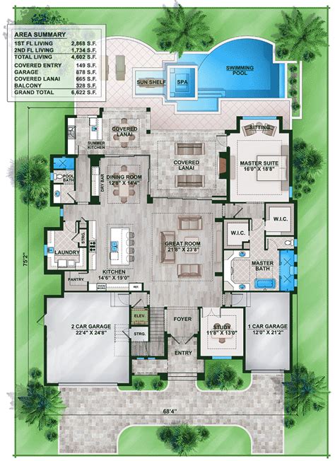 Our drag & drop interface works simply in your. Florida House Plan with Second Floor Rec Room - 86024BW ...