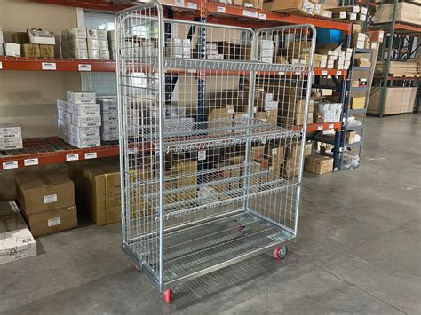 Wire Shelf Carts Warehouse Carts Order Stock Picking Carts