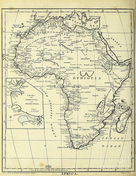 19th Century Map Of Africa F1 Photograph By Historic Illustrations