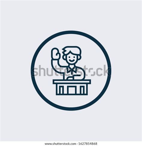 Witness Icon Isolated On White Background Stock Vector Royalty Free