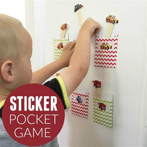 Toddler Approved Sticker Pocket Matching Game For Preschoolers