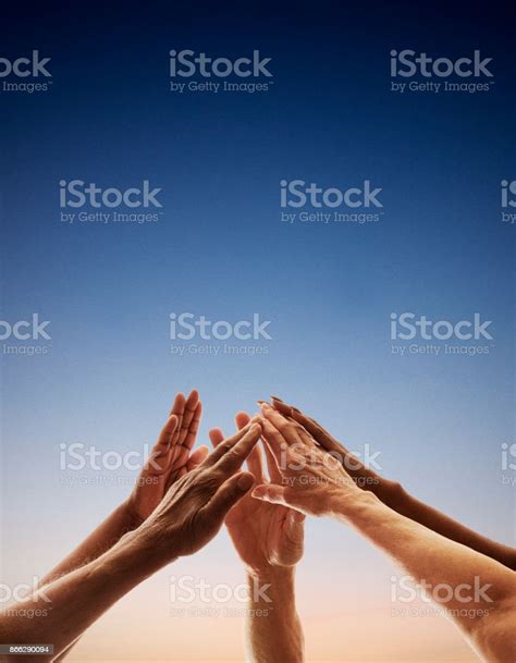Group Of Hands Coming Together Stock Photo Download Image Now