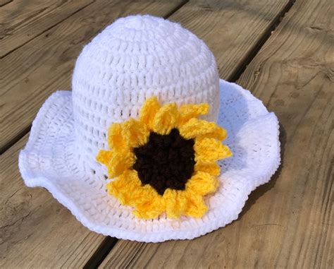Sunflower Sun Hat Sunflower Hat Sunflower Hat Sun Hat Etsy