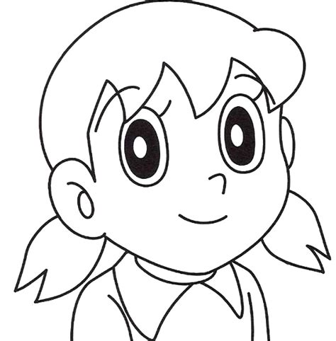 Sketsa Gambar Shizuka Untuk Belajar Mewarnai Anak