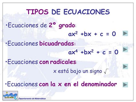 Ppt Tipos De Ecuaciones Powerpoint Presentation Free Download Id