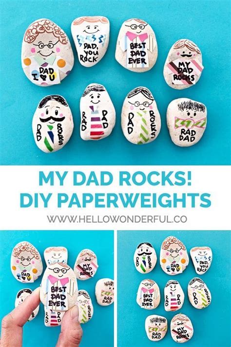 My Dad Rocks Craft Fathers Day Art Fathers Day Diy Fathersday Crafts