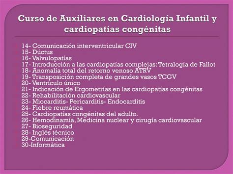 Curso De Auxiliares En Cardiología Infantil Y Cardiopatías Congénitas