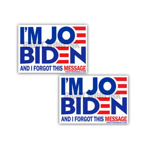 funny joe biden bumper stickers 6 wide 2 pack ebay