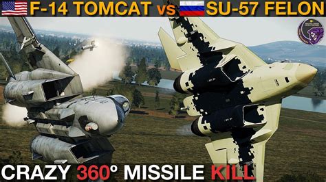 Top Gun 2 Dogfight F 14 Tomcat Vs Su 57 Felon 360º Missile Kill