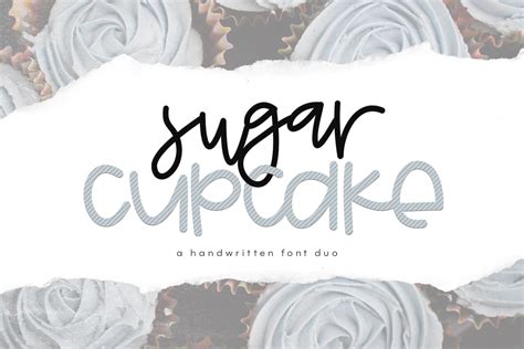 Sugar Cupcake Handwritten Script And Print Font Duo