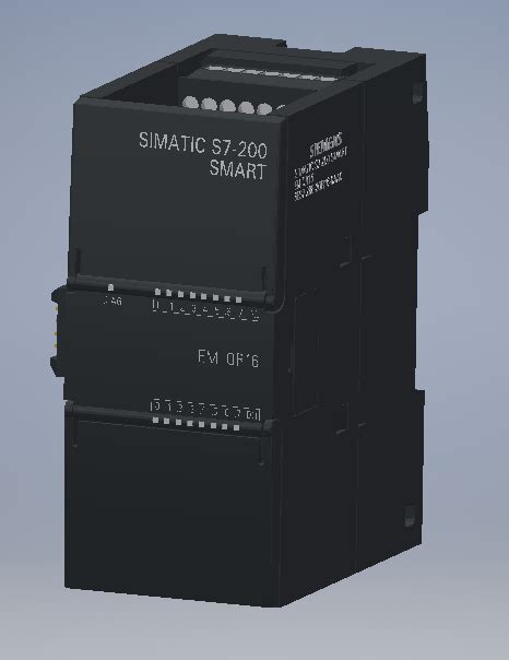 西门子200 Smart Em Qr16 数字量输出模块， 16×继电器输出 6es7 288 2qr16 0aa0stp3d模型下载三维模型step模型 制造云 产品模型