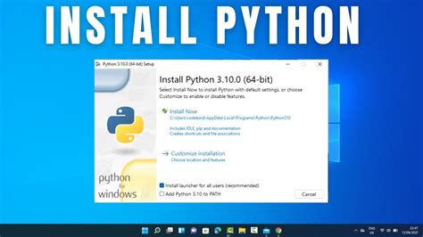 How To Install Python On Windows 11 YouTube