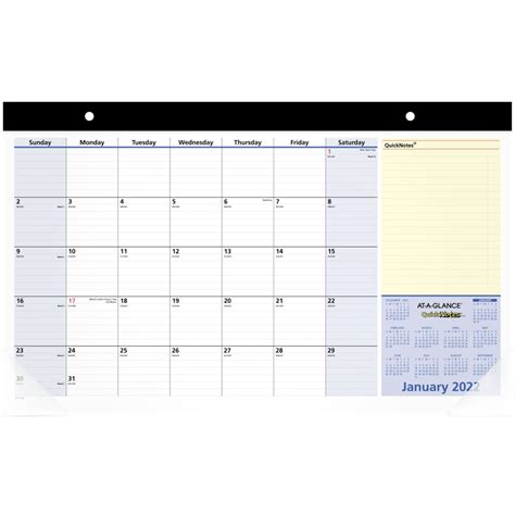 At A Glance Quicknotes Compact 13 Month Desk Calendar 18 X 11