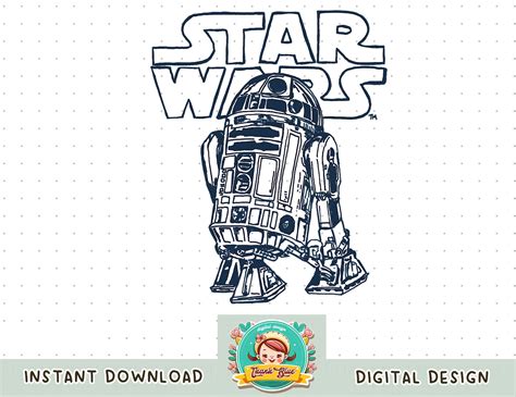 Star Wars R2 D2 Vintage Style Graphic Png Inspire Uplift