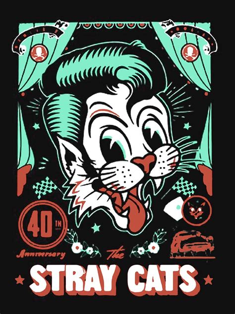 The Stray Cats Band Art T T Shirt For Sale By Albertlibby7 Redbubble The Stray Cats T