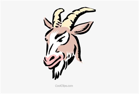 Cartoon Goat Royalty Free Vector Clip Art Illustration Kepala Kambing